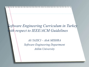 Software Engineering Curriculum in Turkey with respect