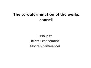 The Co-determination of the works council - Opera