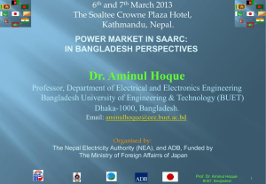 Power Market in SAARC