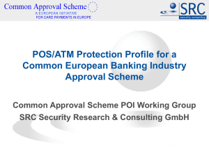 POS/ATM Protection Profile for a Common European Banking