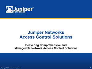 Juniper Networks Access Control Solutions