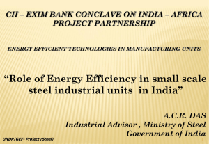 Role of Energy Efficiency in small scale steel