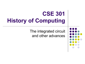 CSE 301 History of Computing - Computer Science Department