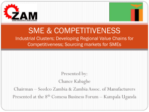 Kabaghe`s Presentation COMESA Business Forum Kampala Uganda