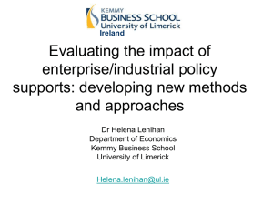 Evaluating the impact of enterprise/industrial policy supports