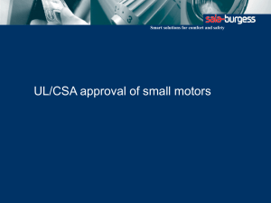 UL/CSA approval of small motors