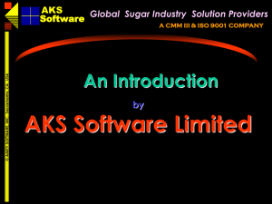 Presentation on Global Sugar Industry Solution Providers AKS A