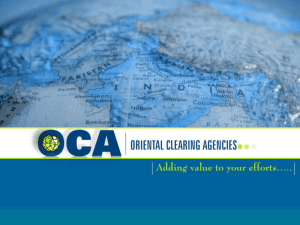 Presentation - Oriental Clearing Agencies