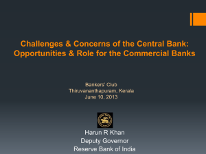 Challenges for the Central Bank