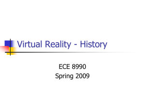 VR history - Electrical and Computer Engineering