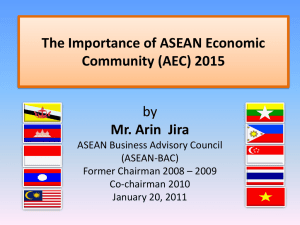 The Importance of ASEAN Economic Community (AEC) 2015