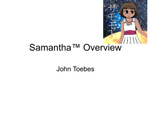 Samantha Overview - Samantha and NXT Index