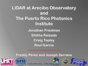 2013 May 31 Presentation on AO Lidar and PRPI