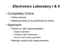 Eectronics Laboratory Online (slide show with sound track)
