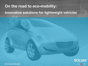 On the road to Eco-Mobility innovative solutions for lightweight