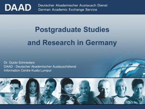 Study and research in Germany - Universiti Teknologi Malaysia