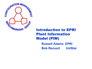Introduction to EPRI Plant Information Model