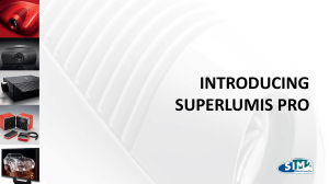 Superlumis PRO - SIM2 Extranet