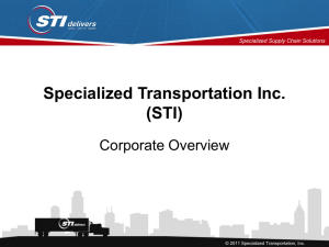 Supply Chain Solutions - Specialized Transportation, Inc.