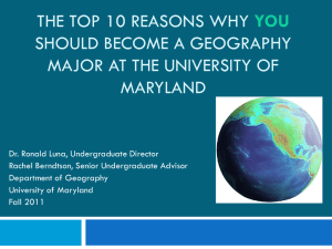 Why Should You Become a GIS Major at the University of Maryland?
