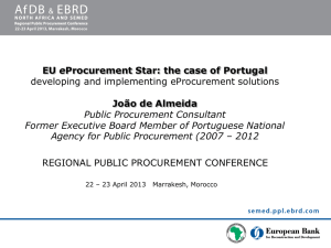 Mr Joao de Almeida, Portugal - AfDB & EBRD North Africa and