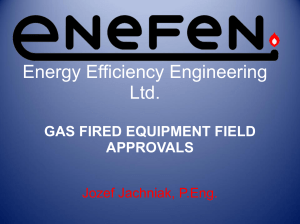 gas fired equipment field approvals