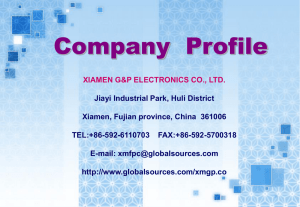 XIAMEN G&P ELECTRONICS CO.,LTD.