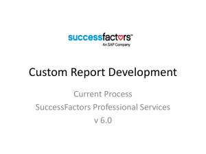 Custom Report Process (PPTC, Ad Hoc (BIRT), Comp Statements