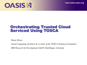 Trusted service templates with TOSCA