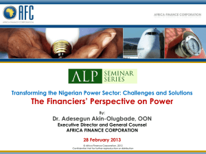 Mr. Baldeh(AFC) Presentation at the ALP Seminar on Power
