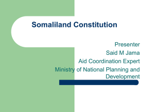 GoSL Somaliland Constitution
