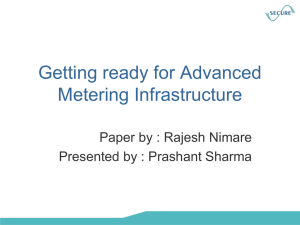 Getting ready for Advanced Metering Infrastructure