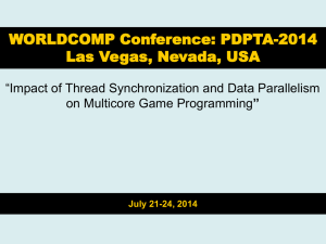 Thread Synchronization and Data Parallelism on Multicore Game