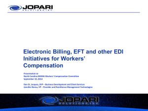 Electronic Billing, EFT and other EDI Initiatives for Workers