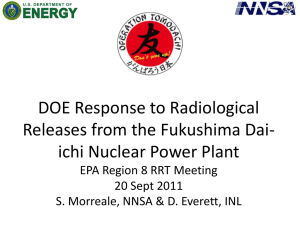 DOE Response to Radiological Releases from the Fukushima Dai