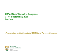 World Forestry Congress 2015 Presentation Feb2014
