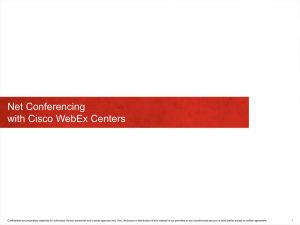 Net Conference by Cisco WebEx - New Enhancements