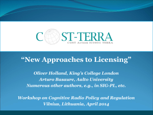 New Approaches to Licensing