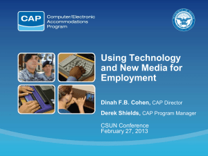 Using Technology and New Media for Employment