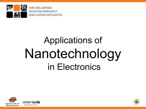 Applications of Nanotechnology in Electronics PowerPoint