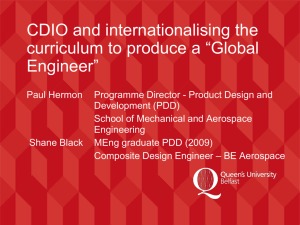 CDIO and Internationalising the Curriculum to Produce a