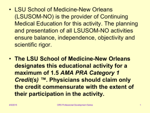 Tips for Beginning - LSU Health Sciences Center New Orleans