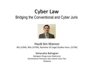 Cyber Law Bridging the Conventional and Cyber Juris