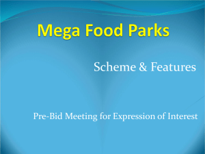 Mega Food Parks - Scheme Prepared by MOFPI (Presentation)
