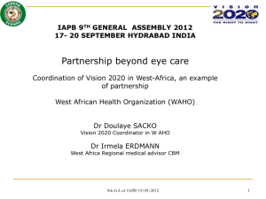 Doulaye Sacko_Coordination of Vision 2020 in West