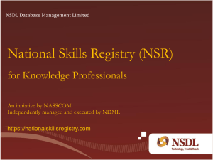 NSR presentation - National Skills Registry
