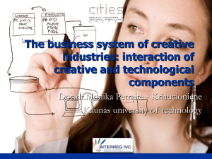 Creative industries business system: technological component