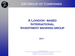 based International Investment banking group 2011