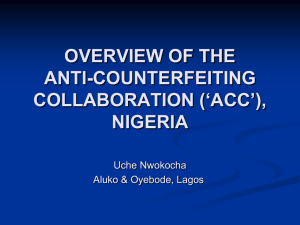 overview of the anti-counterfeiting coalition, nigeria
