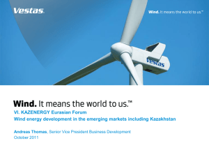 Wind energy development in the emerging markets